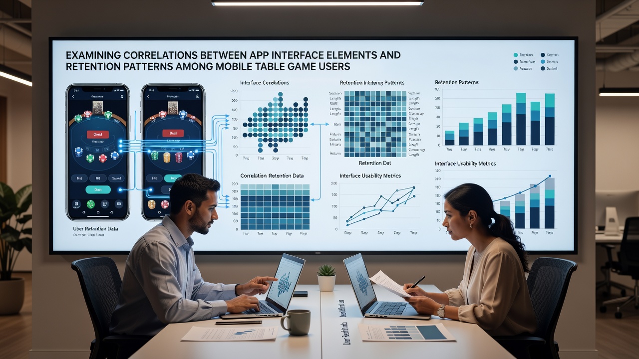 Datenvisualisierung zu Retention-Patterns und Interface-Elementen in mobilen Spielen